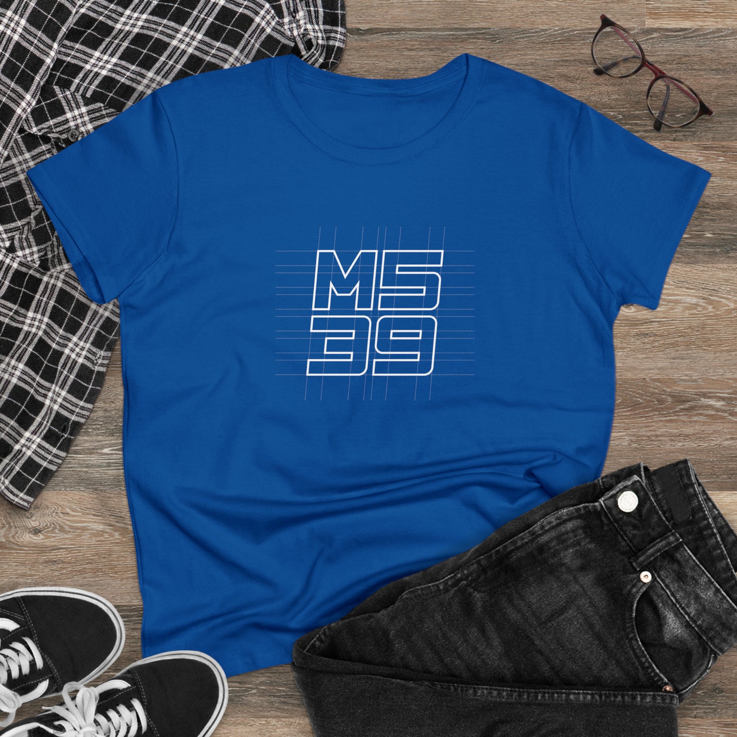M539 Restorations Blueprint Logo Tee Women