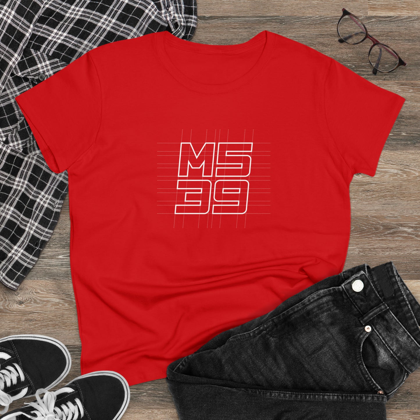 M539 Restorations Blueprint Logo Tee Women