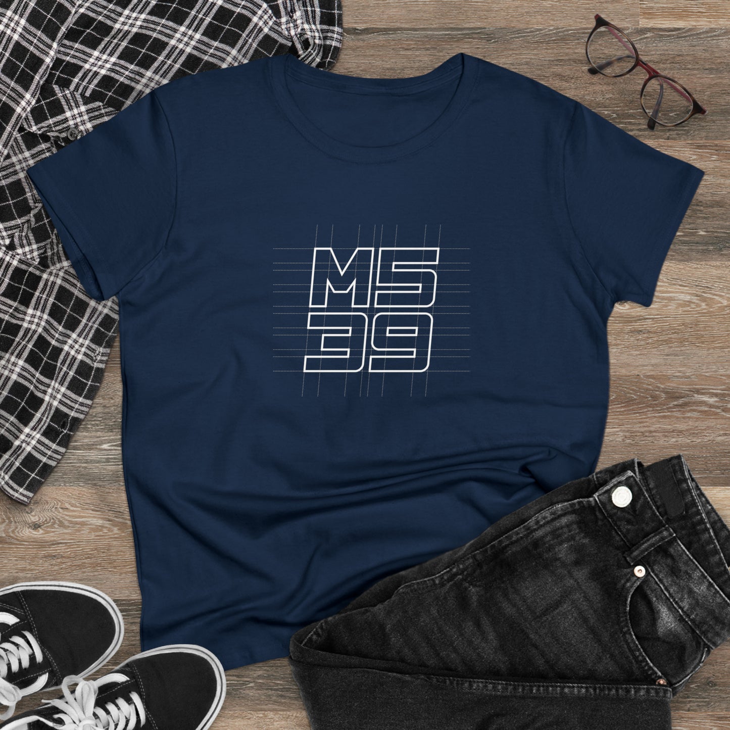M539 Restorations Blueprint Logo Tee Women