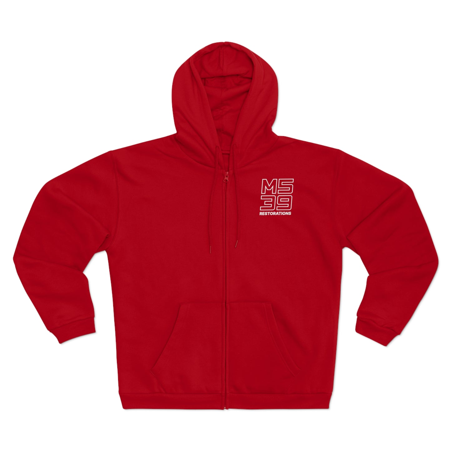 Two-Sided Zip Hoodie - Logo + Blueprint back