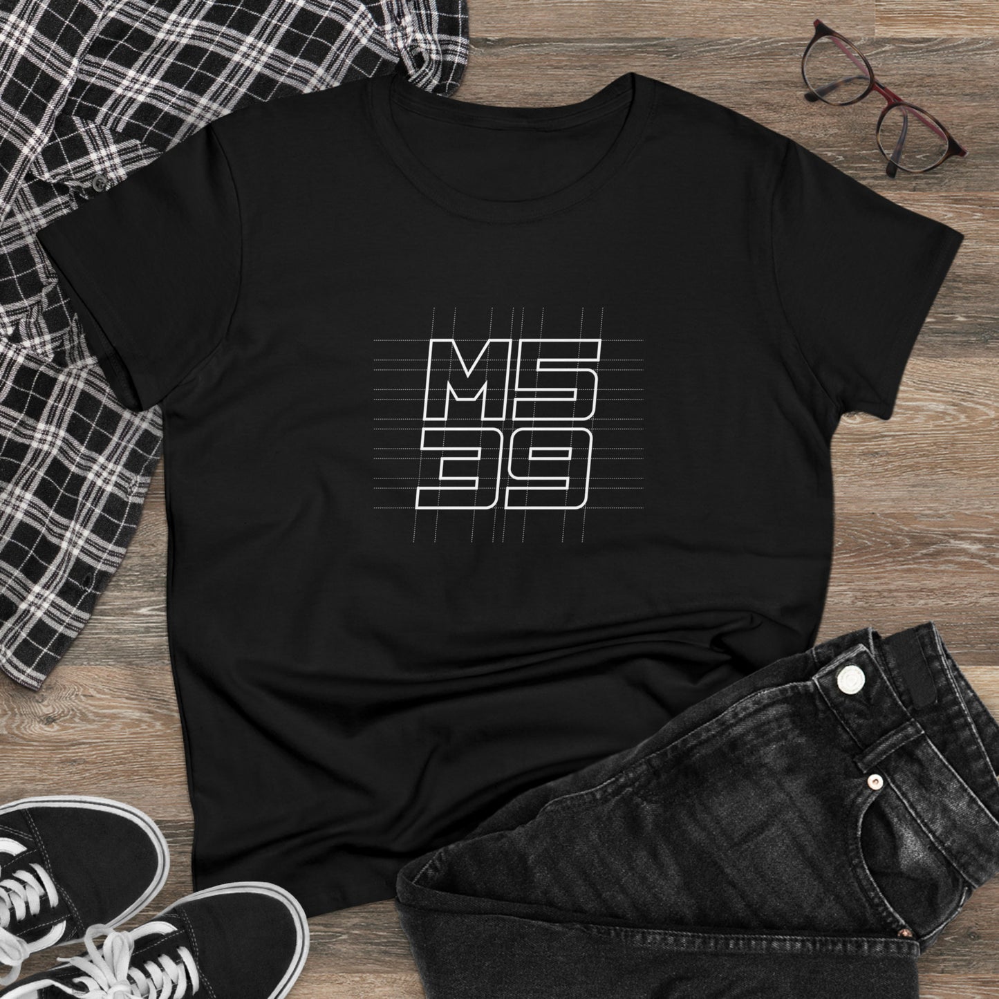 M539 Restorations Blueprint Logo Tee Women